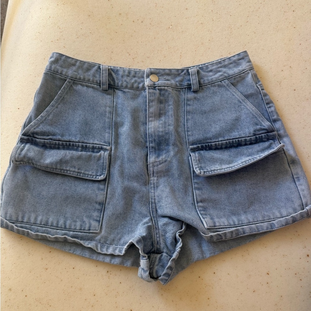 Altar'd State Blue Denim Shorts